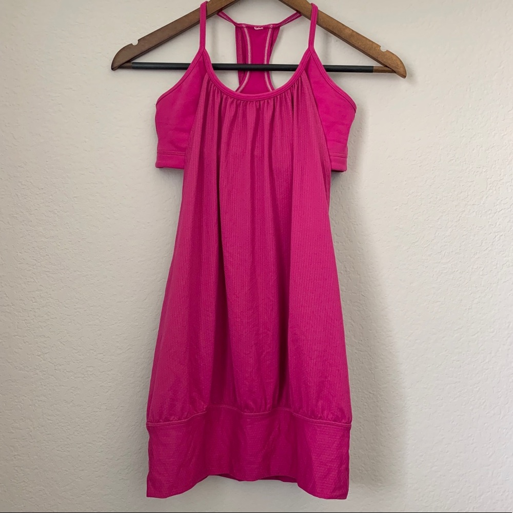 Lululemon No Limits Pink Tank Top w/ built…